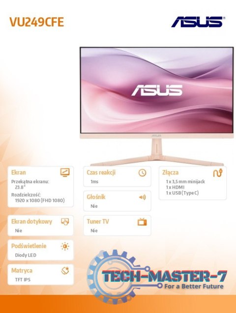 Monitor 24 cale VU249CFE-P IPS 100Hz USB-C Monitor 24 cale VU249CFE-P IPS 100Hz USB-C