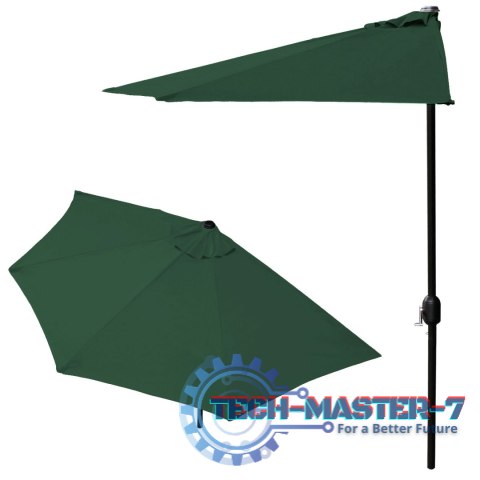 Parasol ogrodowy pół-parasol ścienny na taras 2,7 m zielony MultiGarden MultiGarden