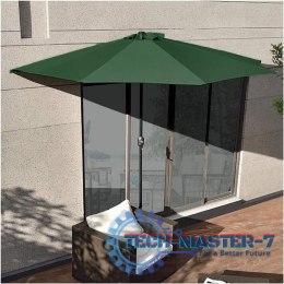 Parasol ogrodowy pół-parasol ścienny na taras 2,7 m zielony MultiGarden MultiGarden