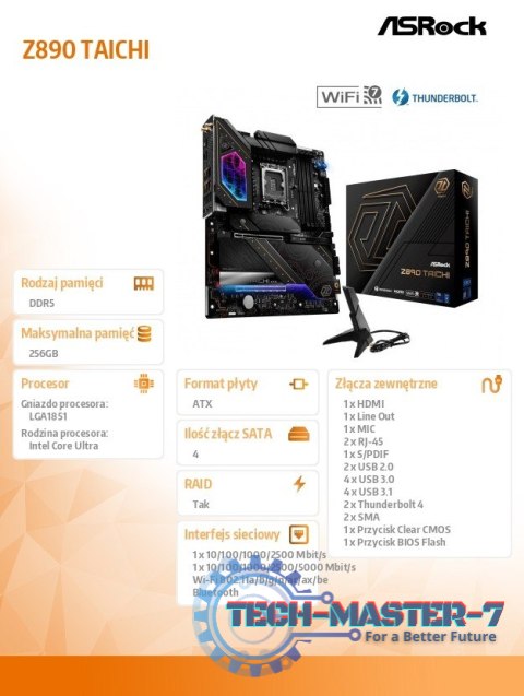 Płyta główna Z890 TAICHI ATX Płyta główna Z890 TAICHI ATX