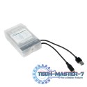 Pudełko ochronne 2xHDD 2.5 cala, transparentne