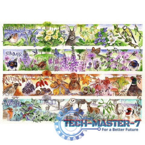 Puzzle 1000 elementów Premium Cztery pory roku Puzzle 1000 elementów Premium Cztery pory roku