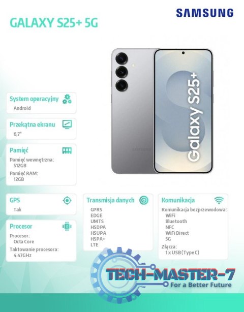 Smartfon GALAXY S25+ 5G 12/512GB DS Srebrny Smartfon GALAXY S25+ 5G 12/512GB DS Srebrny