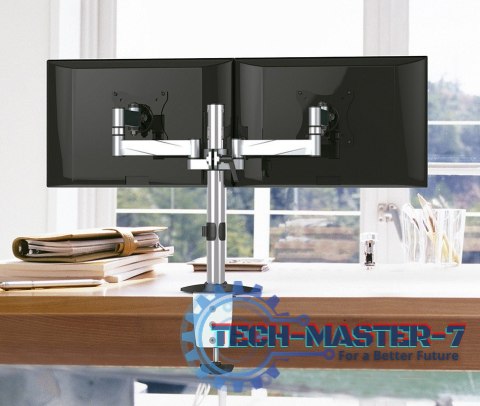 Uchwyt biurkowy do dwóch monitorów LCD MC-714 13-27" 8kg aluminiowy Uchwyt biurkowy do dwóch monitorów LCD MC-714 13-27" 8kg aluminiowy