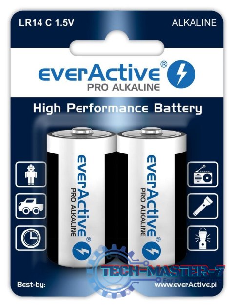 Baterie EVERACTIVE Alkaliczna LR14 8000mAh 2 szt. EVLR14-PRO