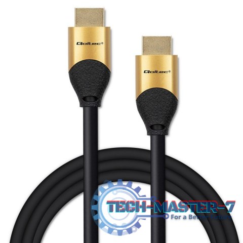 Kabel HDMI v2.1 Ultra High Speed 8K | 60Hz | 28AWG | 3m Złoty Kabel HDMI v2.1 Ultra High Speed 8K | 60Hz | 28AWG | 3m Złoty