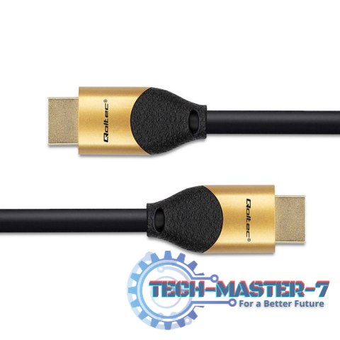 Kabel HDMI v2.1 Ultra High Speed 8K | 60Hz | 28AWG | 3m Złoty Kabel HDMI v2.1 Ultra High Speed 8K | 60Hz | 28AWG | 3m Złoty
