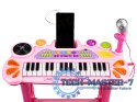 Keyboard organki pianinko z mikrofonem mp3 różowe MULTISTORE