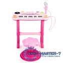 Keyboard organki pianinko z mikrofonem mp3 różowe MULTISTORE