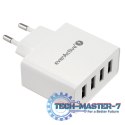 Ładowarka sieciowa 4x USB 5A Iq smart charging Biała