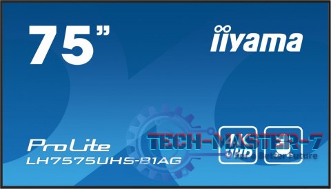 Monitor 75 cali LH7575UHS-B1AG, 24/7,IPS,ANDROID.11,4K,500cd/m2,WiFi,3xHDMI,DP,Daisy/Chain,2xUSB,2x10W,RJ45,iiSignage2,FailOver, Monitor 75 cali LH7575UHS-B1AG, 24/7,IPS,ANDROID.11,4K,500cd/m2,WiFi,3xHDMI,DP,Daisy/Chain,2xUSB,2x10W,RJ45,iiSignage2,FailOver,
