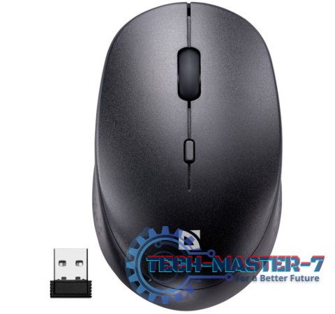 Mysz bezprzewodowa silent click AURIS MB-027 800/1200/1600 DPI czarna