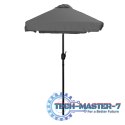 Prostokątny duży parasol ogrodowy skośny łamany z korbą szary 200x140 cm MultiGarden MultiGarden