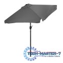 Prostokątny duży parasol ogrodowy skośny łamany z korbą szary 200x140 cm MultiGarden MultiGarden