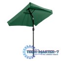 Prostokątny duży parasol ogrodowy skośny łamany z korbą zielony 200x140 cm MultiGarden MultiGarden