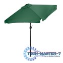 Prostokątny duży parasol ogrodowy skośny łamany z korbą zielony 200x140 cm MultiGarden MultiGarden
