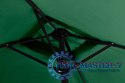 Prostokątny duży parasol ogrodowy skośny łamany z korbą zielony 200x140 cm MultiGarden MultiGarden