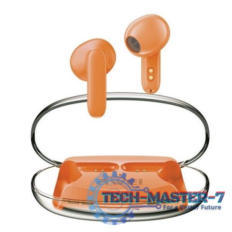 Słuchawki Bluetooth 5.3 T85 ENC TWS pomarańczowe