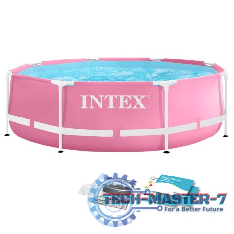 Basen stelażowy okrągły dla dzieci 244x76 cm różowy INTEX 28290 INTEX