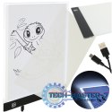 Deska kreślarska tablica tablet graficzny kalka do rysowania podświetlana LED A4