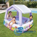 Dmuchany basen brodzik z daszkiem dla dzieci fioletowy INTEX 57470-DINO INTEX