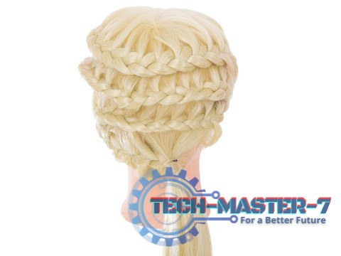 Główka głowa treningowa fryzjerska naturalne włosy blond Główka głowa treningowa fryzjerska naturalne włosy blond