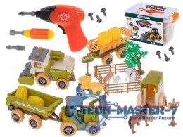 Gospodarstwo rolne farma traktor kombajn maszyny rolnicze zwierzęta zagroda konie + narzędzia wkrętarka