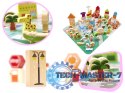 Klocki drewniane edukacyjne miasto puzzle 120el.