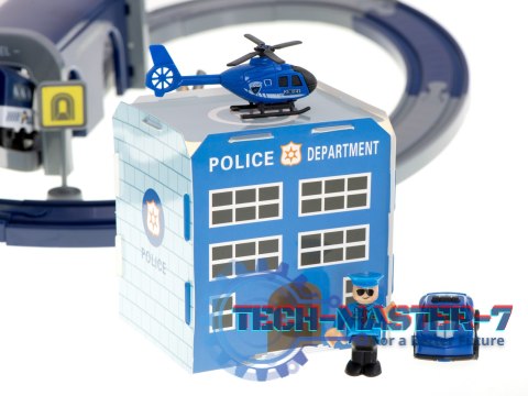 Kolejka elektryczna pociąg policja autka 92 elementy ~300cm Kolejka elektryczna pociąg policja autka 92 elementy ~300cm