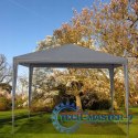 Namiot pawilon ogrodowy handlowy 3x3 m 4 ścianki szary MultiGarden MultiGarden