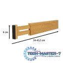 Organizer do szuflady bambusowy separator regulowany na sztućce narzedzia 43cm 1 sztuka