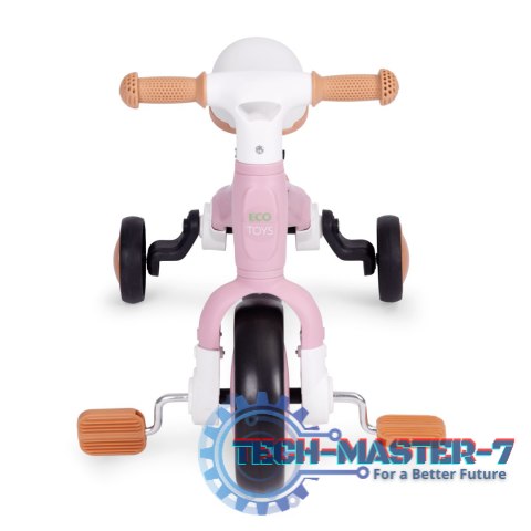 Rower rowerek biegowy z pedałami - treningowy kółka boczne 3W1 różowy ECOTOYS ECOTOYS Rower rowerek biegowy z pedałami - treningowy kółka boczne 3W1 różowy ECOTOYS ECOTOYS