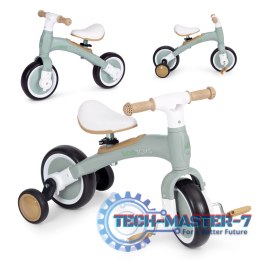 Rower rowerek biegowy z pedałami - treningowy kółka boczne 3W1 zielony ECOTOYS ECOTOYS