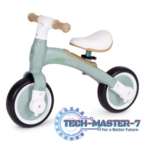 Rower rowerek biegowy z pedałami - treningowy kółka boczne 3W1 zielony ECOTOYS ECOTOYS Rower rowerek biegowy z pedałami - treningowy kółka boczne 3W1 zielony ECOTOYS ECOTOYS