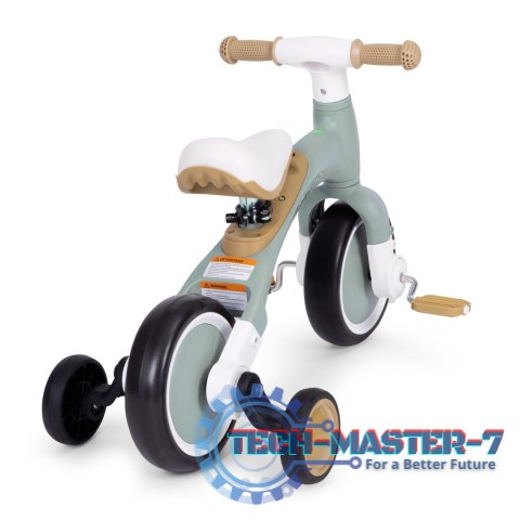 Rower rowerek biegowy z pedałami - treningowy kółka boczne 3W1 zielony ECOTOYS ECOTOYS Rower rowerek biegowy z pedałami - treningowy kółka boczne 3W1 zielony ECOTOYS ECOTOYS