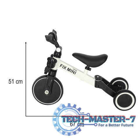 Rowerek Trike Fix Mini biegowy trójkołowy 3w1 z pedałami biały Rowerek Trike Fix Mini biegowy trójkołowy 3w1 z pedałami biały