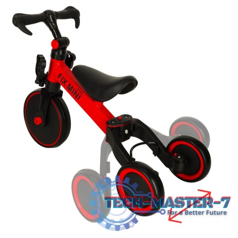 Rowerek Trike Fix Mini biegowy trójkołowy 3w1 z pedałami czerwony Rowerek Trike Fix Mini biegowy trójkołowy 3w1 z pedałami czerwony
