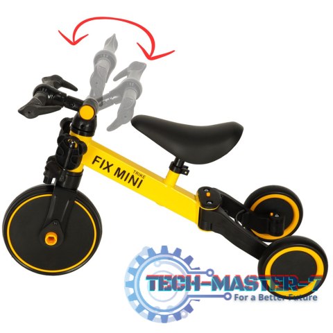 Rowerek Trike Fix Mini biegowy trójkołowy 3w1 z pedałami żółty Rowerek Trike Fix Mini biegowy trójkołowy 3w1 z pedałami żółty