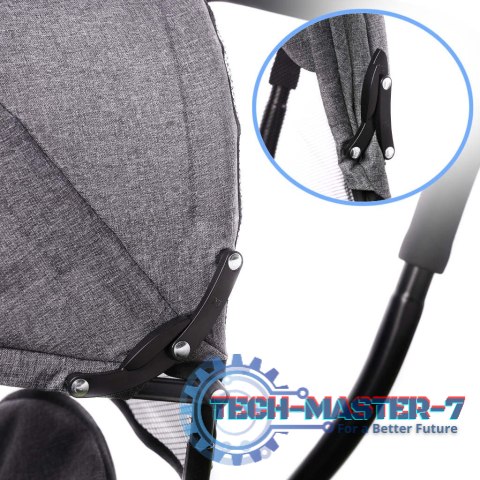 Rowerek trójkołowy Trike Fix Lite 3w1 z daszkiem obracany regulowany spacerówka prowadnik pasy szary Rowerek trójkołowy Trike Fix Lite 3w1 z daszkiem obracany regulowany spacerówka prowadnik pasy szary