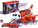 Transporter samolot + 3 auta straż pożarna