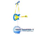 Zestaw gitara elektryczna mikrofon statyw dla dzieci MP3 - niebieska MULTISTORE