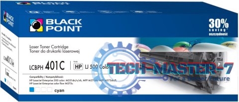 Kaseta z tonerem BLACK POINT LCBPH401C Zamiennik HP CE401A LCBPH401C