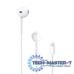 Słuchawki z mikrofonem Douszne Na przewodzie APPLE EarPods Biały (Lightning wtyk/Biały)
