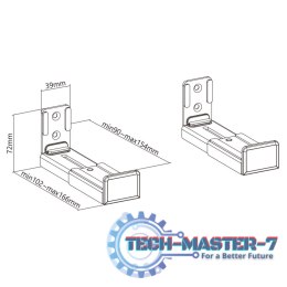 Uchwyt ścienny na soundbar regulowany MC-932