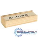 Domino drewniane klocki gra rodzinna + pudełko