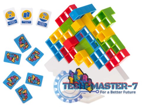 Gra zręcznościowa montessori gra logiczna układanka balansująca klocki tetris Gra zręcznościowa montessori gra logiczna układanka balansująca klocki tetris
