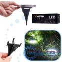 Lampy ogrodowe solarne najazdowe gruntowe czujnik zmierzchu wbijane świecący dysk 8LED 12szt. zimny biały