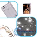 Lampki LED druciki dekoracyjne świąteczne choinkowe 10m 100LED zimny biały