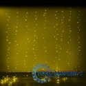 Lampki LED kurtyna girlanda druciki świąteczne choinkowe 3x3m 300LED ciepły biały pilot USB