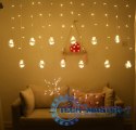 Lampki LED kurtyna kule wiszące świąteczne choinkowe 3m 108LED ciepły biały